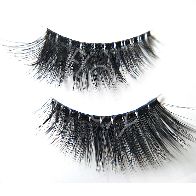 Newest Russian volume 3D faux mink eyelashes invisible band manufacturer EL31